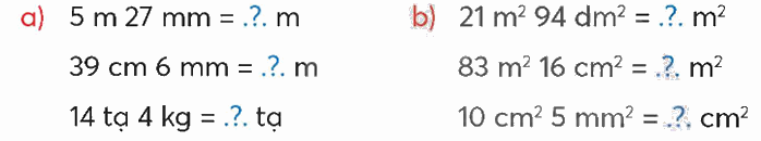 Toán lớp 5 Bài 27. Em làm được những gì? - SGK chân trời sáng tạo 3