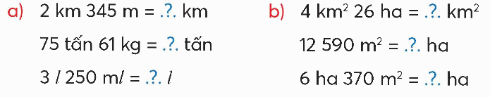 Toán lớp 5 Bài 27. Em làm được những gì? - SGK chân trời sáng tạo 4