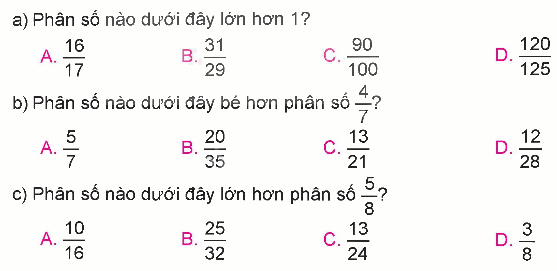 Toán lớp 5 Bài 3. Ôn tập phân số - SGK kết nối tri thức 7