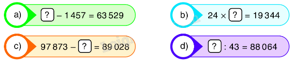 Toán lớp 5 Bài 3. Ôn tập về các phép tính với số tự nhiên (tiếp theo) - SGK bình minh 1