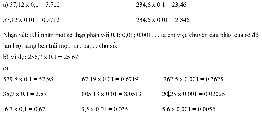 Toán lớp 5 Bài 30. Nhân một số thập phân với một số thập phân - SGK cánh diều 1 4