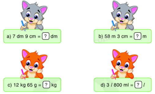 Toán lớp 5 Bài 31. Viết số đo đại lượng dưới dạng số thập phân - SGK Bình Minh 0 1