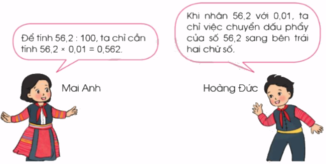 Toán lớp 5 Bài 32. Chia một số thập phân cho 10, 100, 1 000, ... - SGK cánh diều 5