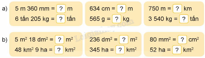 Toán lớp 5 Bài 34. Ôn tập đo lường - SGK kết nối tri thức 5