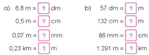 Toán lớp 5 Bài 38. Viết các số đo đại lượng dưới dạng số thập phân - SGK cánh diều 0 1