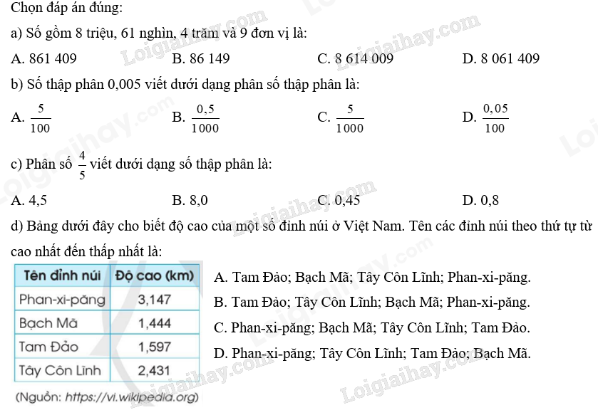 Toán lớp 5 Bài 49. Ôn tập chung - SGK cánh diều 0 1