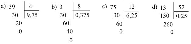Toán lớp 5 Bài 55. Chia một số tự nhiên cho một số tự nhiên có thương là số thập phân - SGK Bình Minh 1