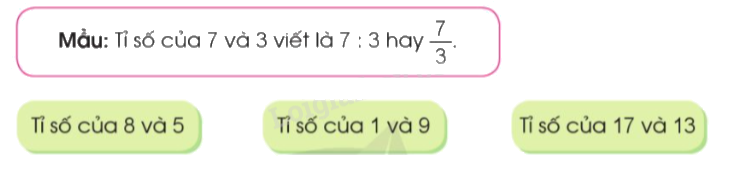 Toán lớp 5 Bài 6. Giới thiệu về tỉ số - SGK cánh diều 0 2