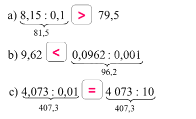 Toán lớp 5 Bài 61. Chia nhẩm một số thập phân cho 0,1; 0,01; 0,001; ... - SGK Bình Minh 4