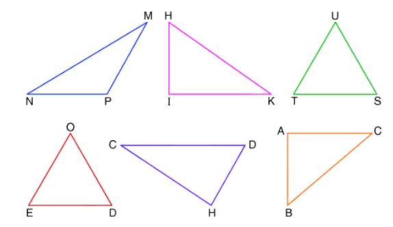 Toán lớp 5 Bài 66. Tam giác vuông. Tam giác tù. Tam giác nhọn. Tam giác đều - SGK Bình Minh 1