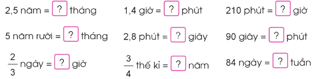Toán lớp 5 Bài 68. Ôn tập về các đơn vị đo thời gian - SGK cánh diều 2