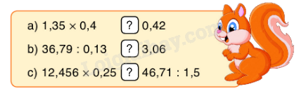 Toán lớp 5 Bài 87. Ôn tập về các phép tính với số thập phân (tiếp theo) - SGK Bình Minh 4