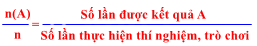 Trắc nghiệm Bài 2: Xác suất thực nghiệm Toán 6 Chân trời sáng tạo 0 8