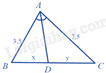 Trắc nghiệm Bài 3: Tính chất đường phân giác của tam giác Toán 8 Chân trời sáng tạo 0 1