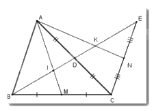 Trắc nghiệm Bài 34: Sự đồng quy của ba đường trung tuyến, ba đường phân giác trong một tam giác Toán 7 Kết nối tri thức 0 5