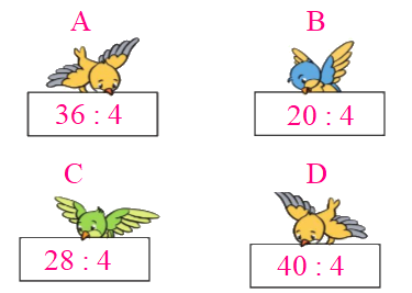 Trắc nghiệm Bài 6: Bảng nhân 4, bảng chia 4 Toán 3 Kết nối tri thức 0 3